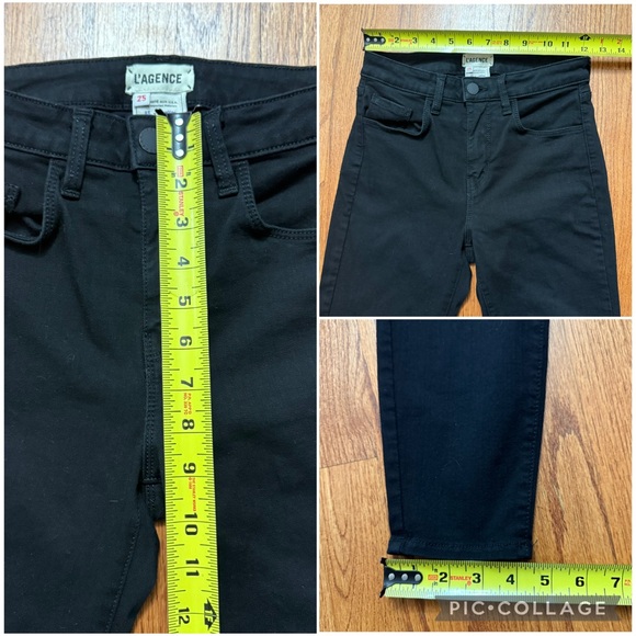 L’Agence Margot Skinny High Rise Jeans in black size 25 - Picture 15 of 15